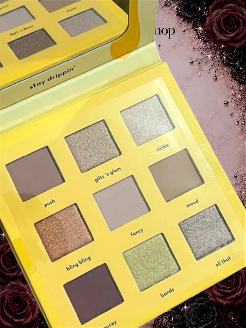 NEW NIB The Crème Shop Drippin’ 9-Color Eyeshadow Palette – Ultra-Pigmented, Lon